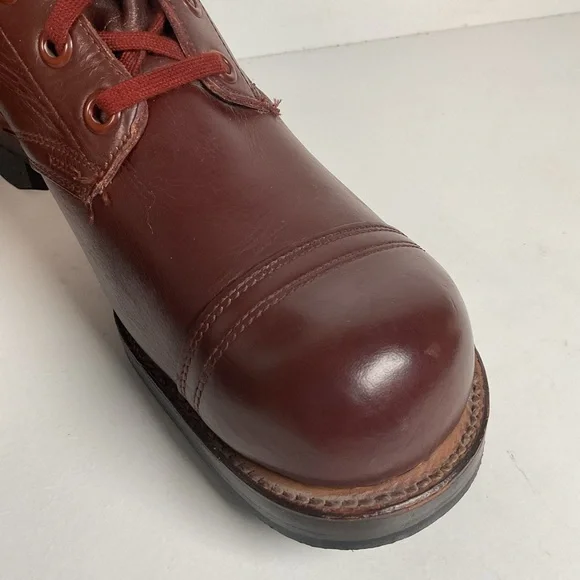 Vintage Vietnam War Brown Jump Boots | Cap Toe | Paratrooper | 11 N - Picture 11 of 16